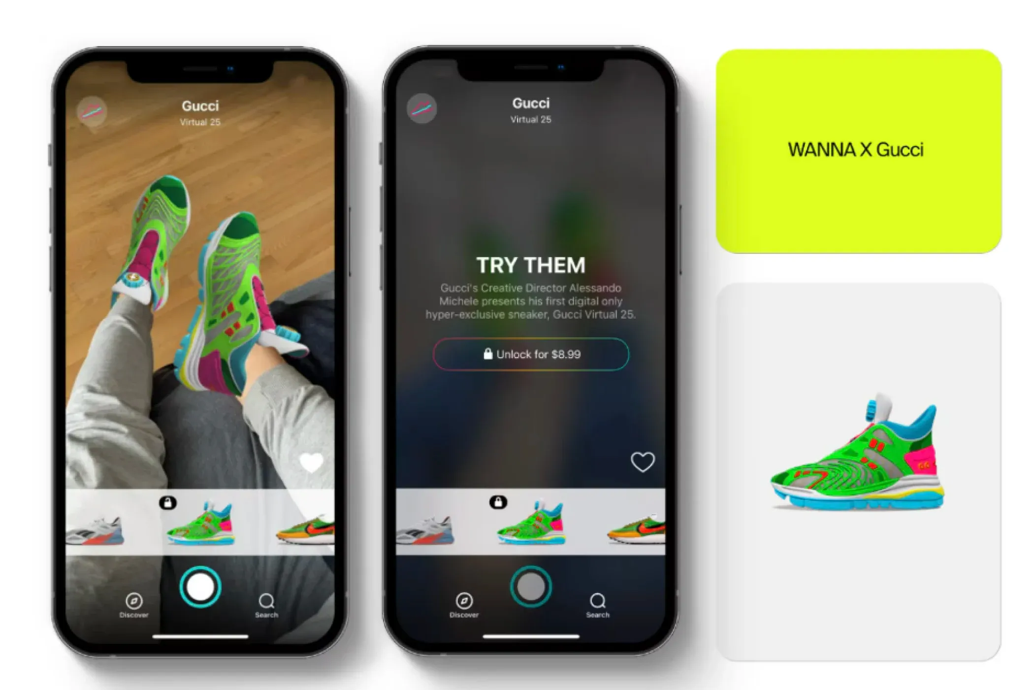 The try-on feature by Gucci The try-on feature by Gucci