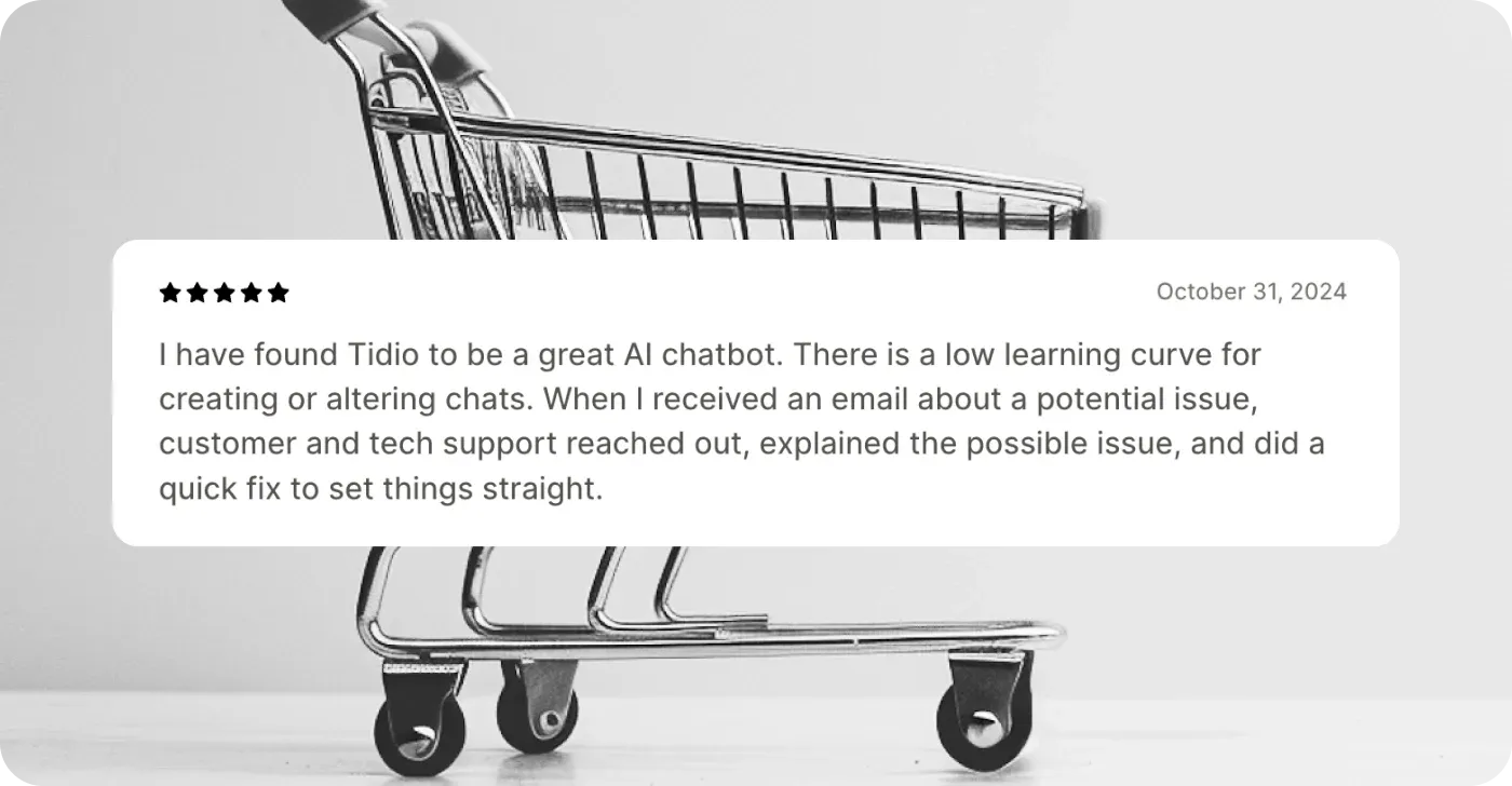 Tidio Customer review