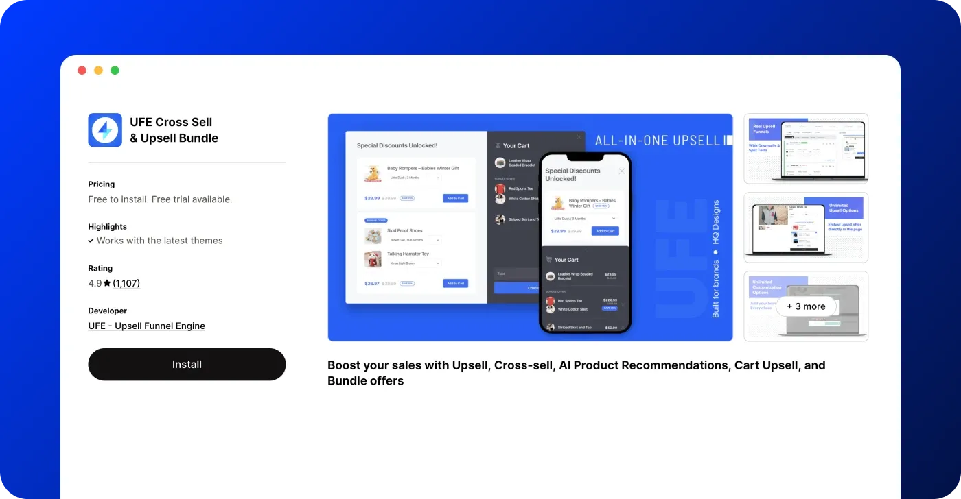 UFE Cross Sell & Upsell Bundle