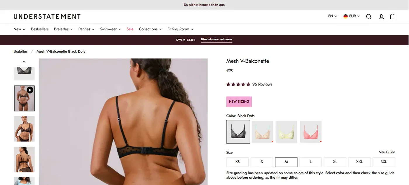 Understatement Underwear Shopify product pages
