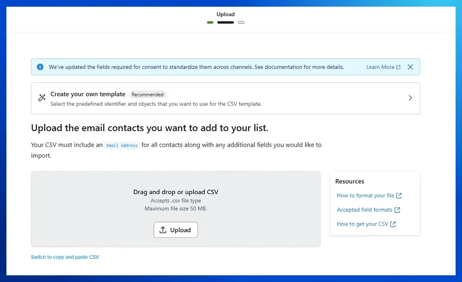 Upload data Upload data
