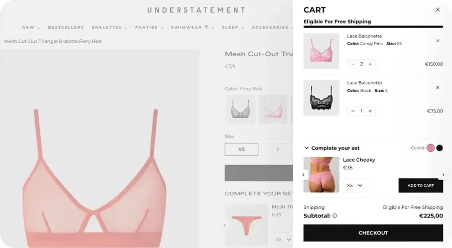 Use a cart drawer