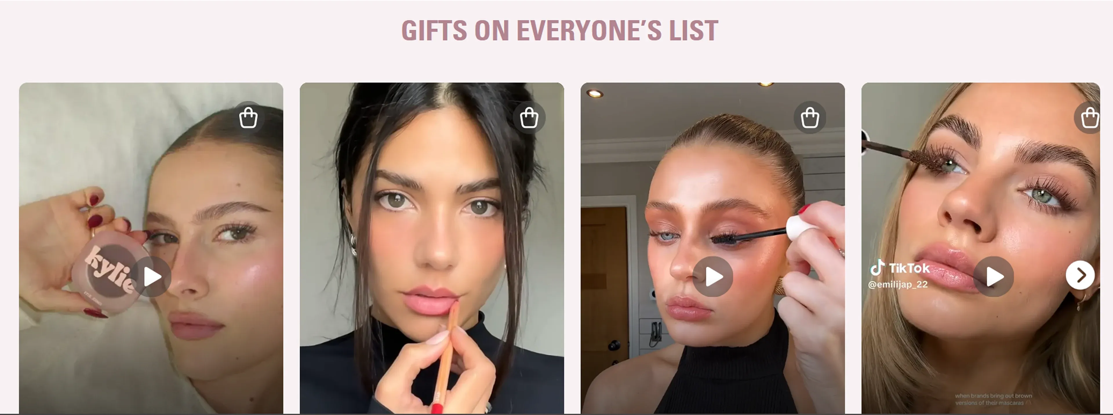 User-generated content on the Kylie Cosmetics store