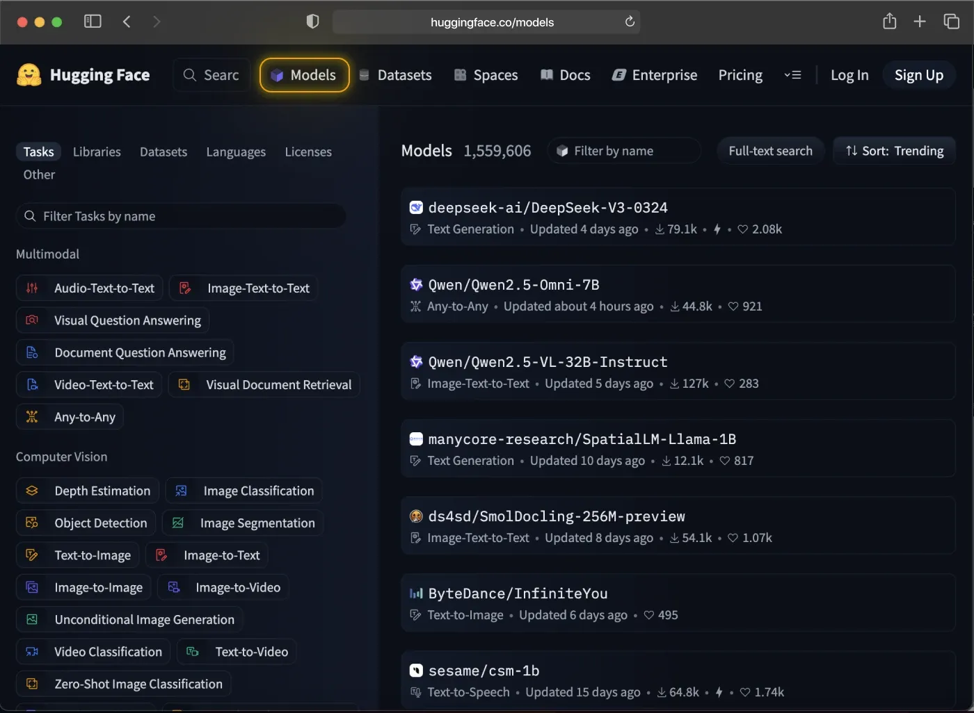 Hugging Face Models Hugging Face Models