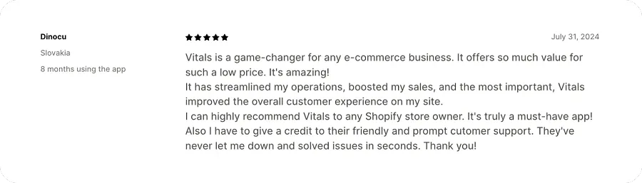 Vitals-feedback