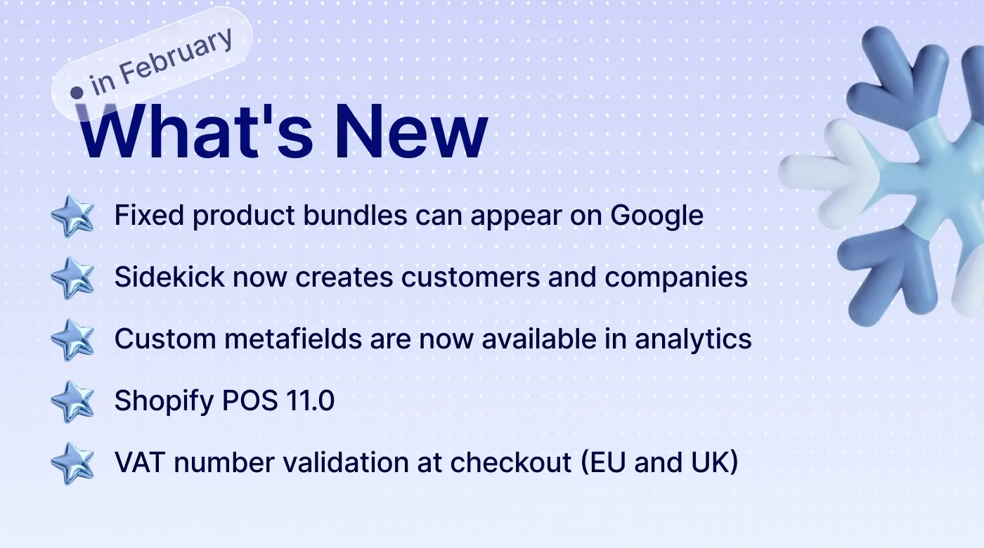 What's new in Shopify's February 2026 updates