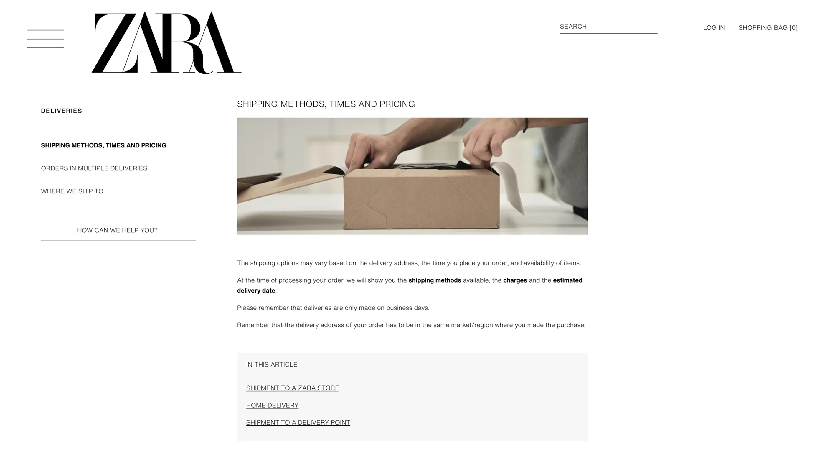 Zara hybrid shopping experience