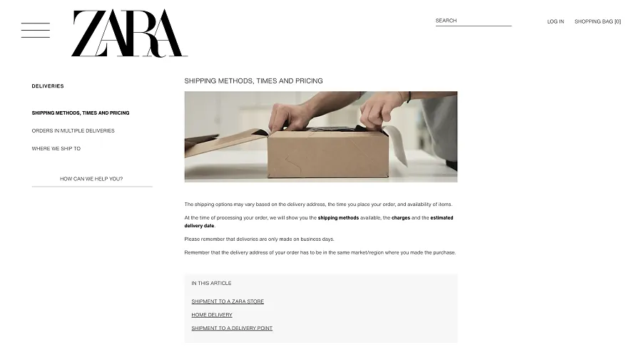 Zara hybrid shopping experience