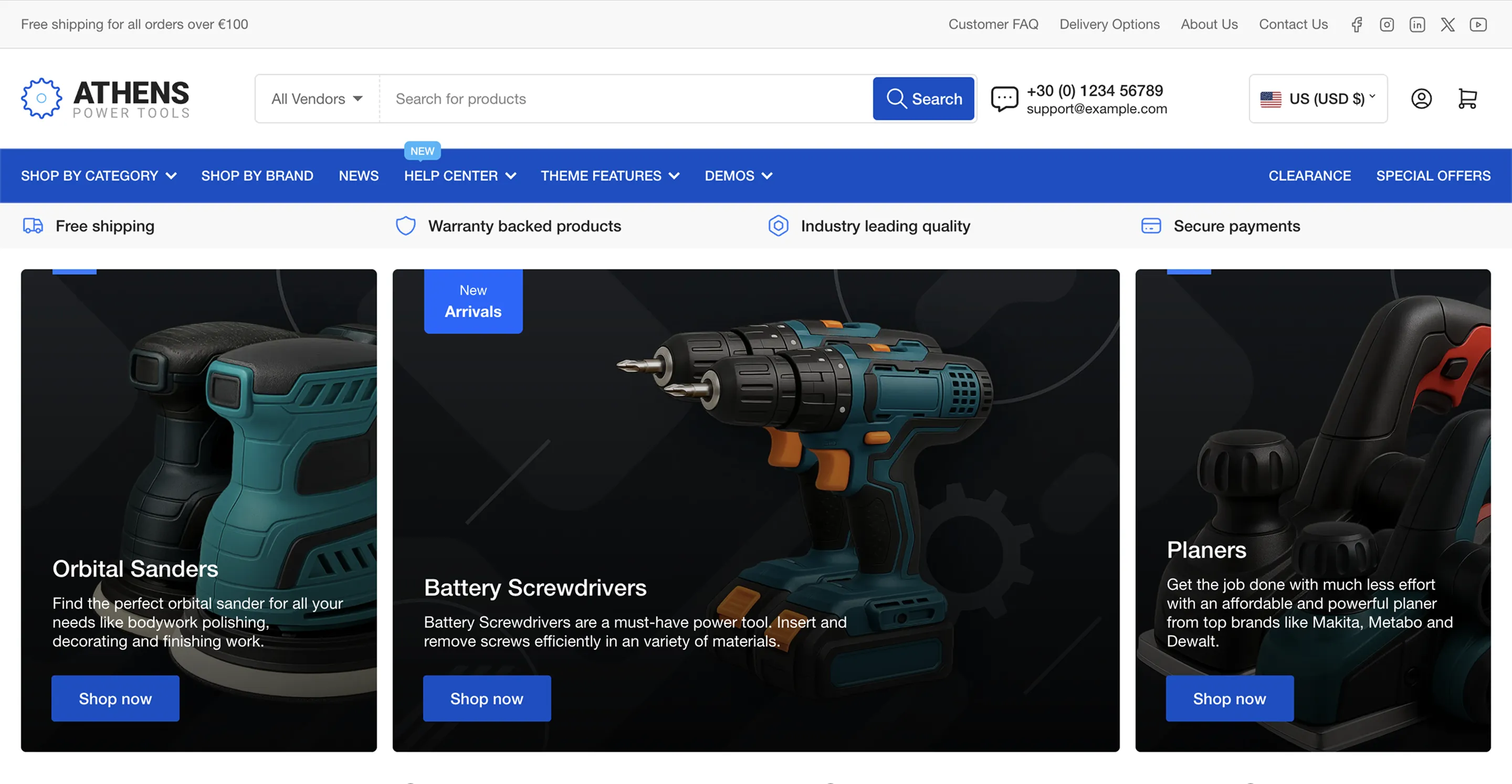Athens Shopify B2B theme Athens Shopify B2B theme