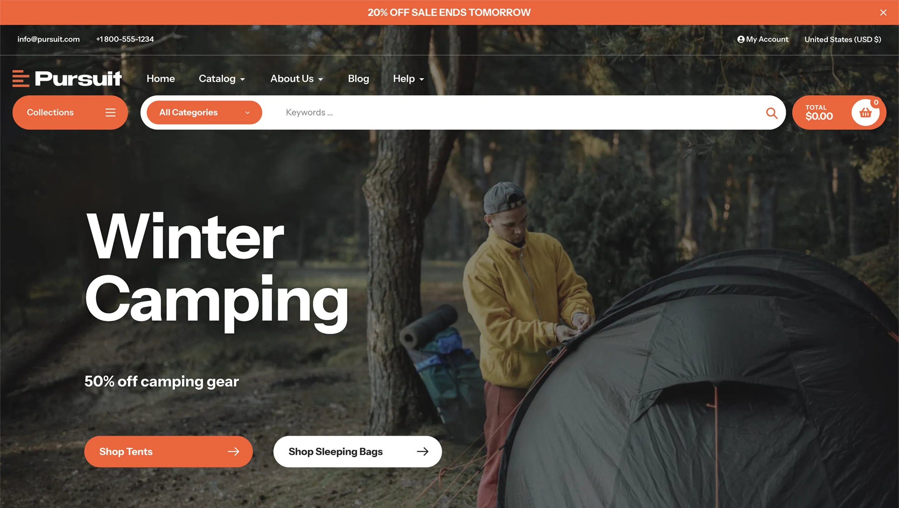 Pursuit Shopify B2B theme