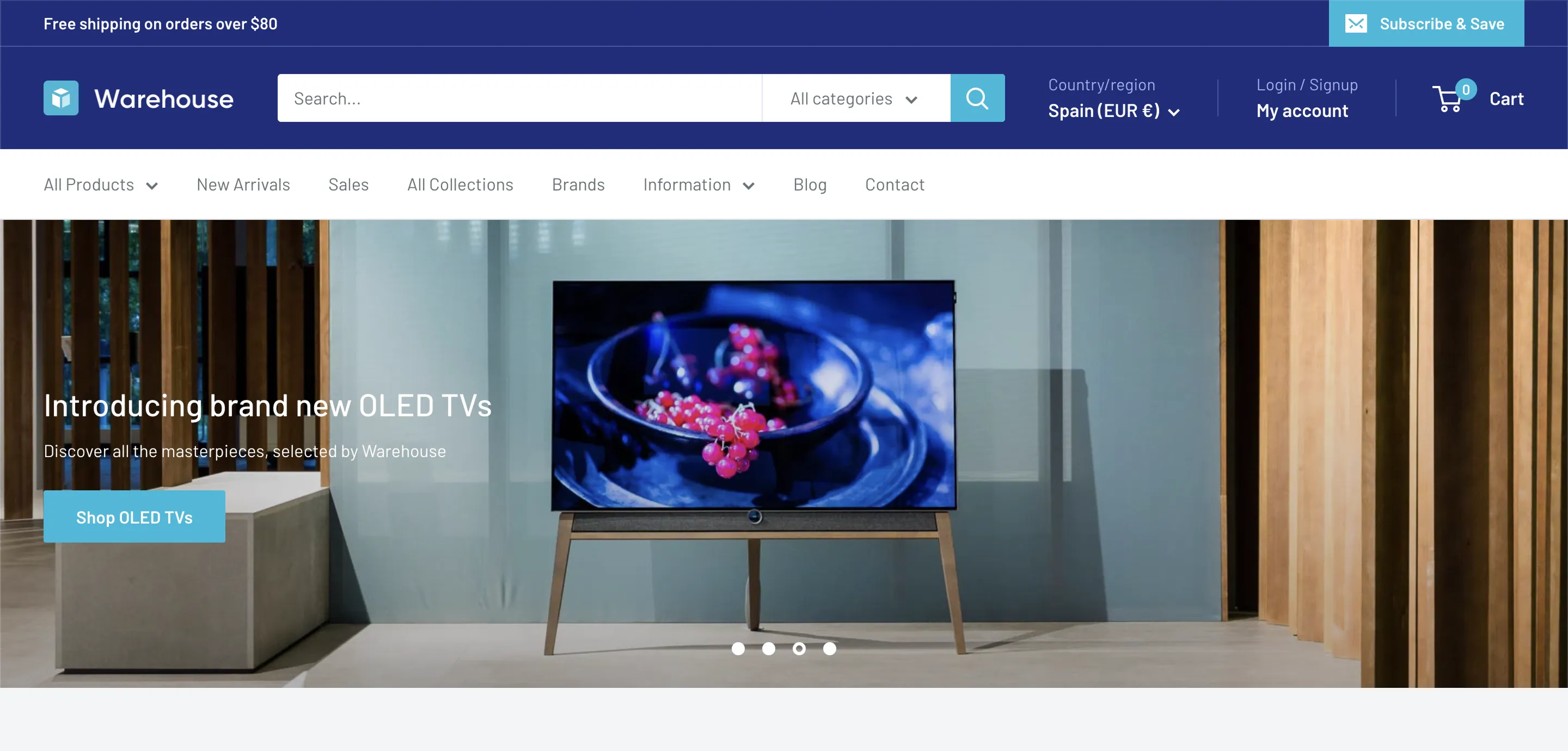 Warehouse Shopify B2B theme